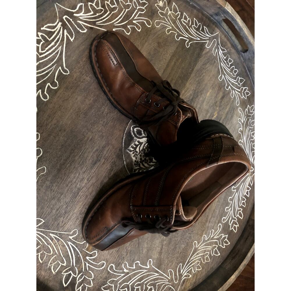 Men's Clarks Touareg Brown Leather Oxford Dress Shoes